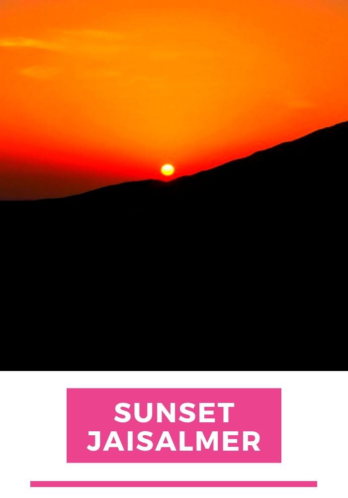 sunset in Jaisalmer